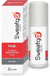Sweat Go Rollon Antiperspirant Clinical strength | For palms, armpit and feet | Musk For Men - 60 ML