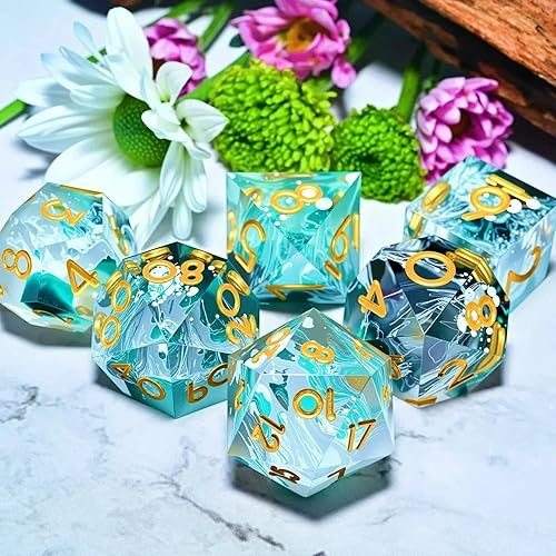 Miniatura 5 de Juego de dados de Dungeons and Dragons DND, juego de dados de resina poliédrica D&D, adecuado para juegos de rol, RPG, Pathfinder, juego de dados DND