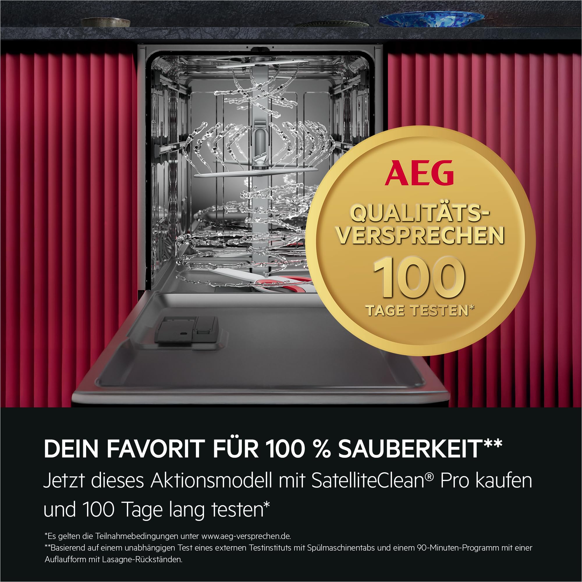 Vollintegrierter AEG 8000 Geschirrspüler, 60cm, smarte WiFi Spülmaschine, vielseitige Körbe & sichere Glasreinigung, ComfortLift Hebefunktion, 40 dB, LightOnFloor, nur 8,4L Wasserverbrauch, GI8200B4SC