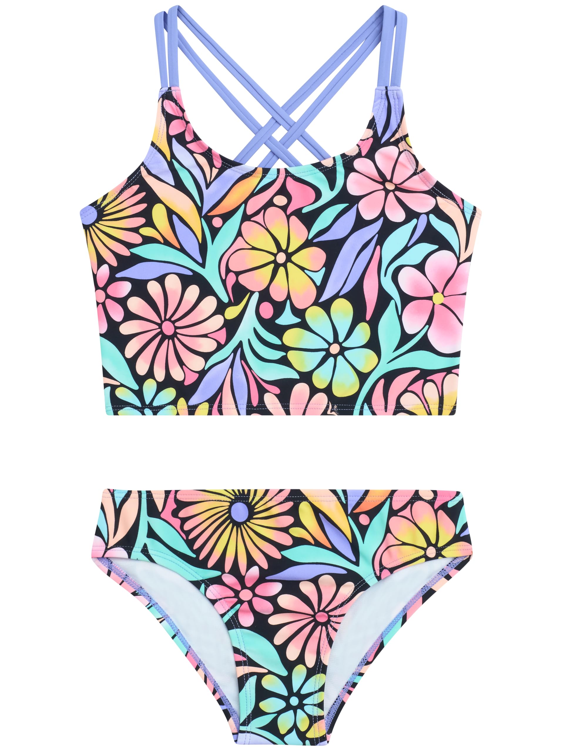 Kanu Surf Girls Waverly UPF 50 Beach Sport Criss-Cross Tankini