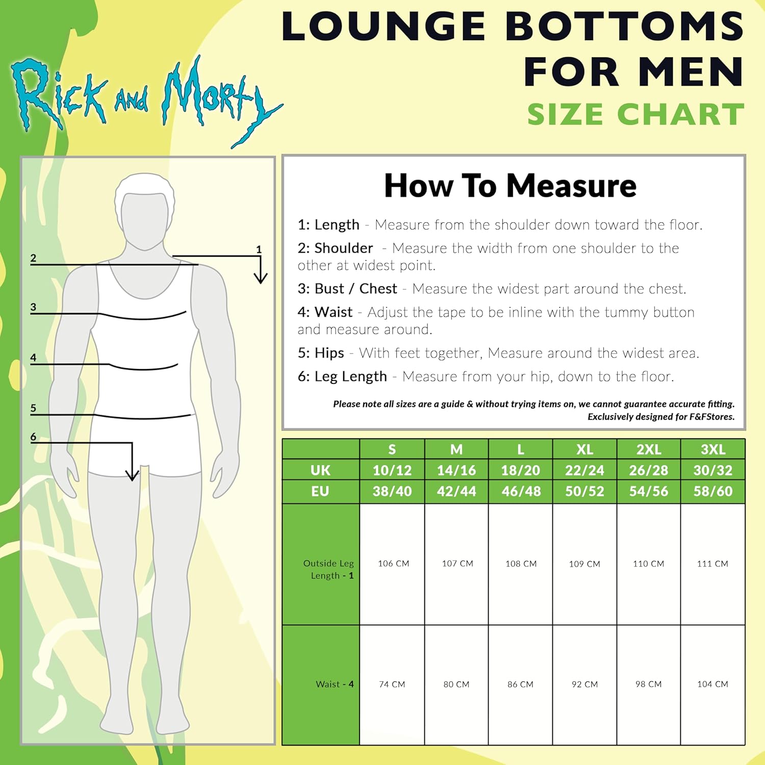 RICK AND MORTY Mens Pyjama Bottoms - Nightwear PJs for Men and Teenagers S-3XL Lounge Wear Trousers - Gifts for Him - Image 6