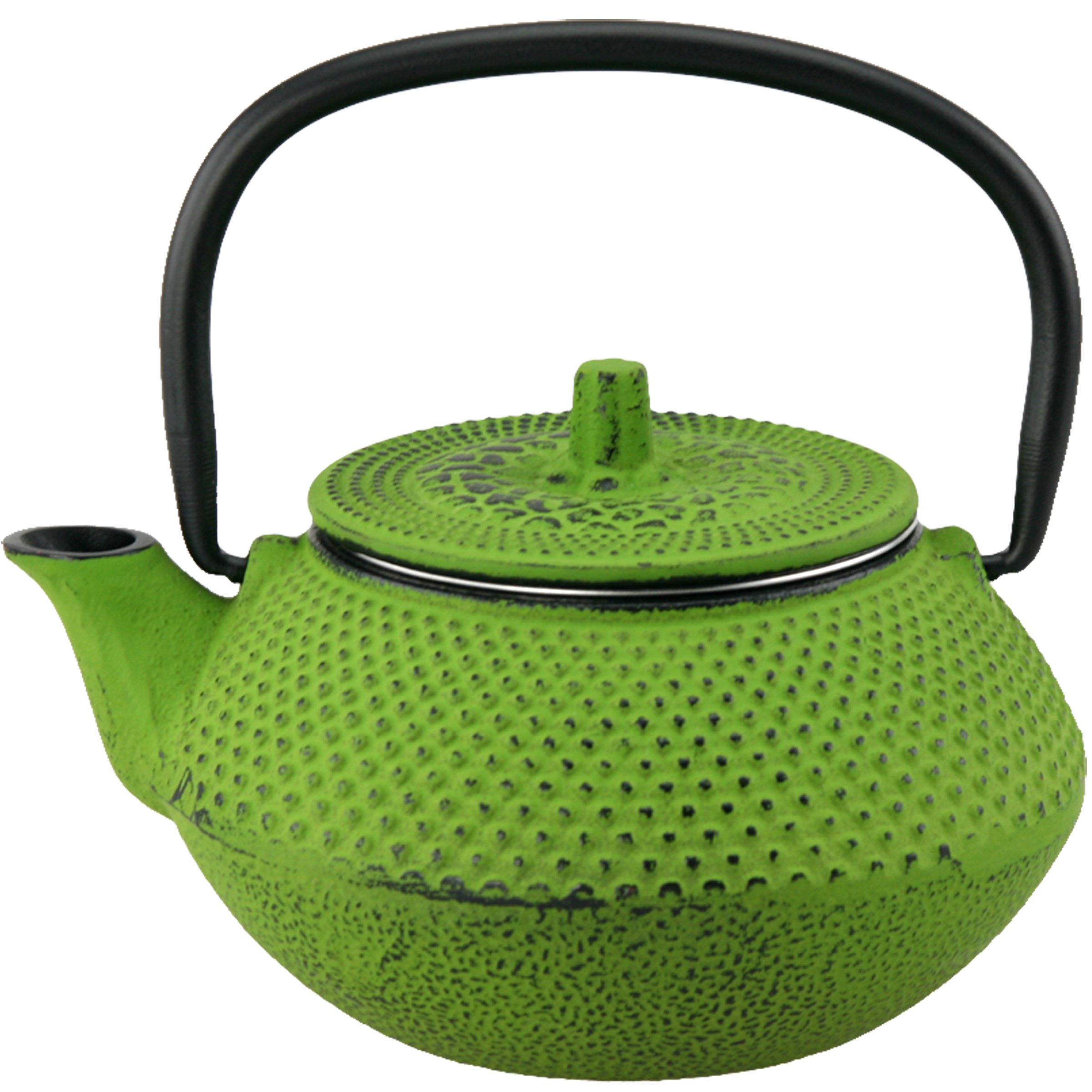 Creative Home Kyusu Cast Iron Tea Pot, 10 oz., Green