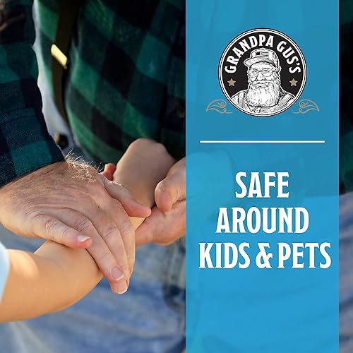 Miniatura 4 de Grandpa Gus's Spray repelente de mosquitos natural, activos a base de plantas de liberación prolongada, no graso, sin manchas, sin DEET, 4 onzas