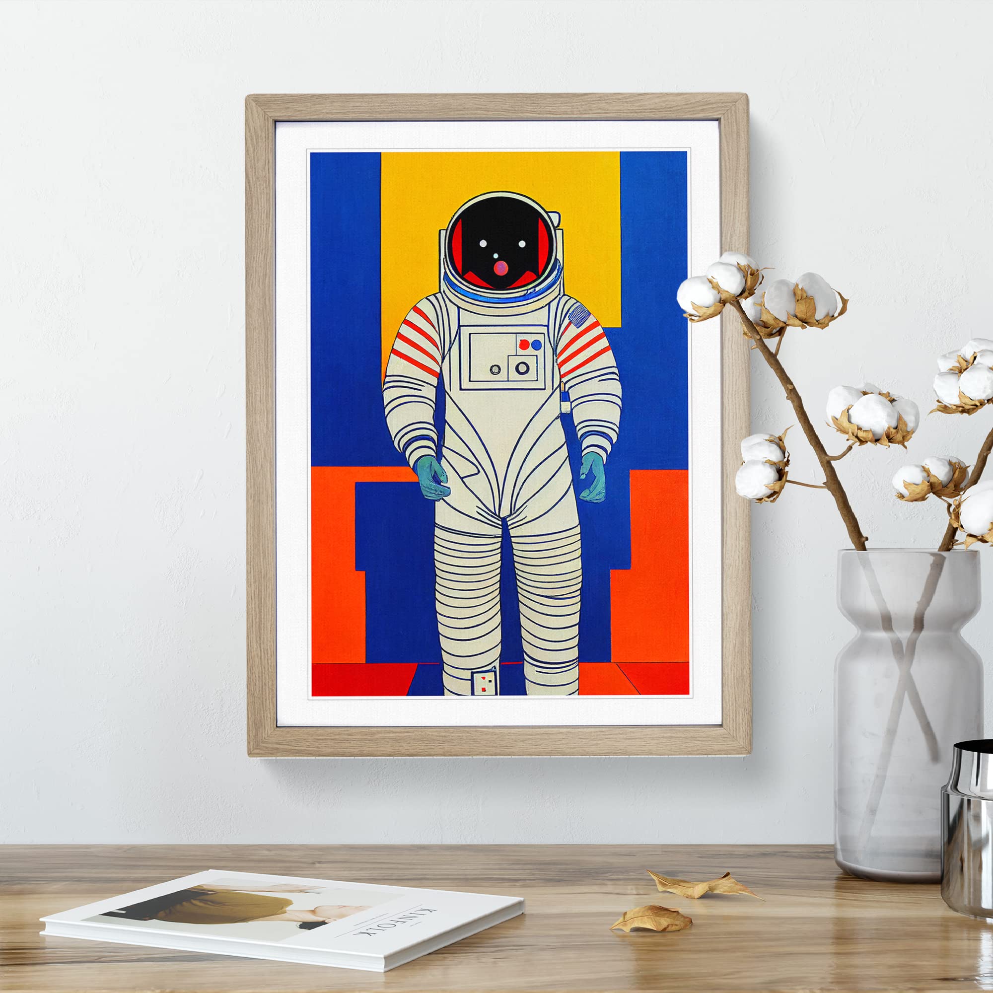 Astronaut Pop Art No.1 Framed Print, Oak, A3 (34 x 46 cm) - Image 3