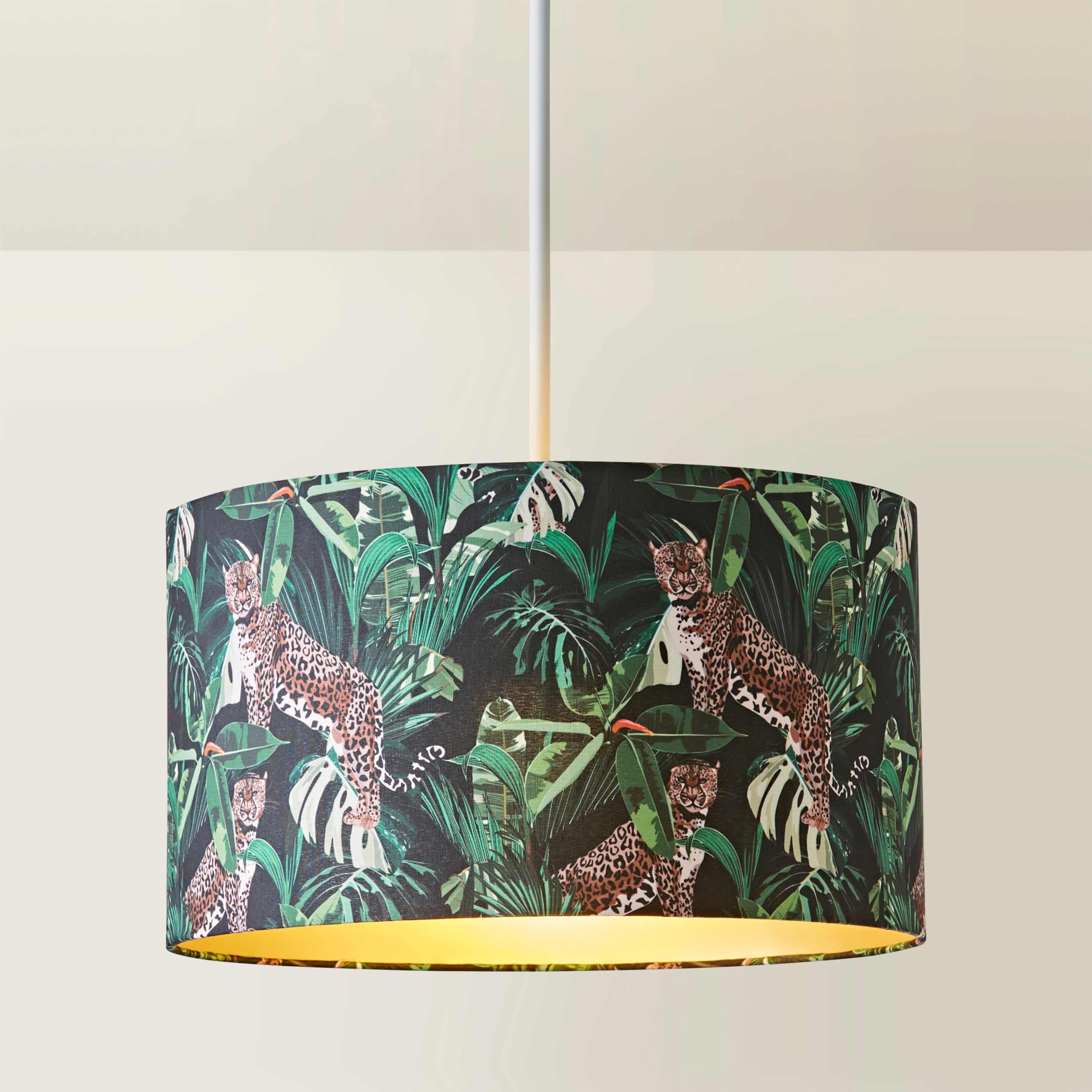 ValueLights - Addalyn Animal Print Easy Fit Lamp Shade - Green