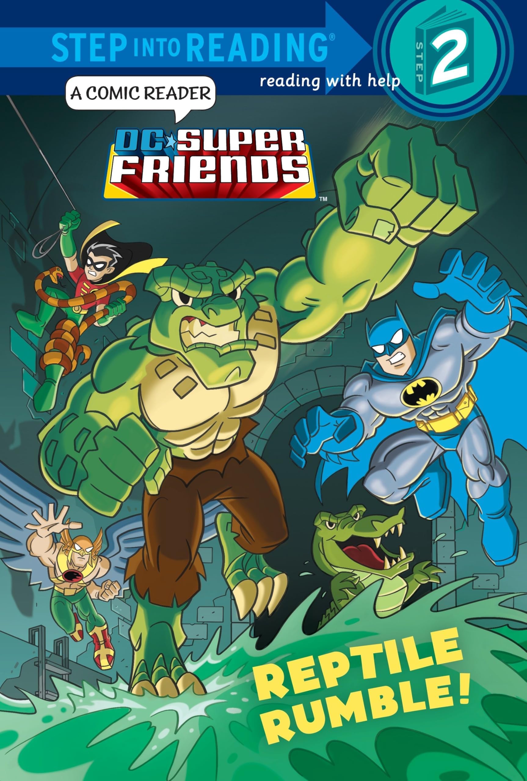 Reptile Rumble! (DC Super Friends) (Step into Reading) Paperback – Picture Book, January 7, 2014
