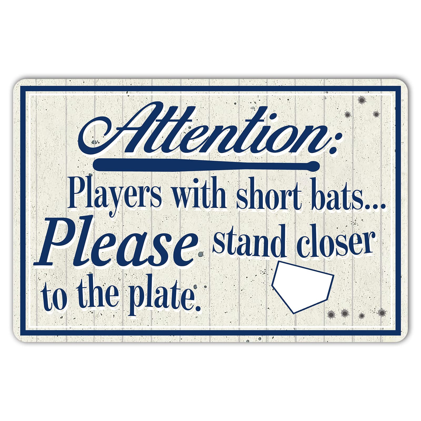 Baseball Theme Men Restroom Interesting Slogan Bar Decor Metal Sign 12x8 Inch