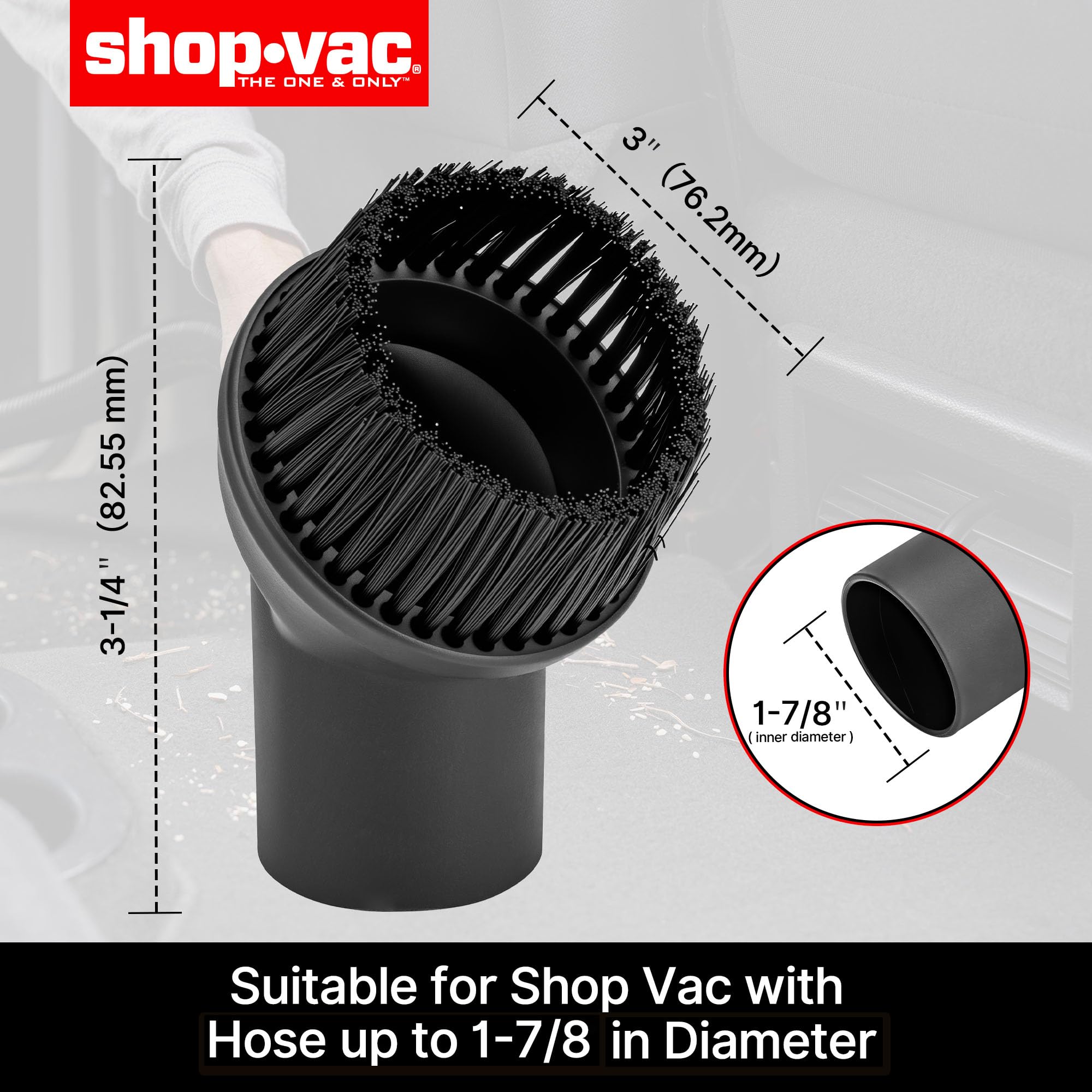 Shop-Vac Round Brush - Dust & Debris Removal -3 Shop-Vac Round Brush - Dust & Debris Removal -3