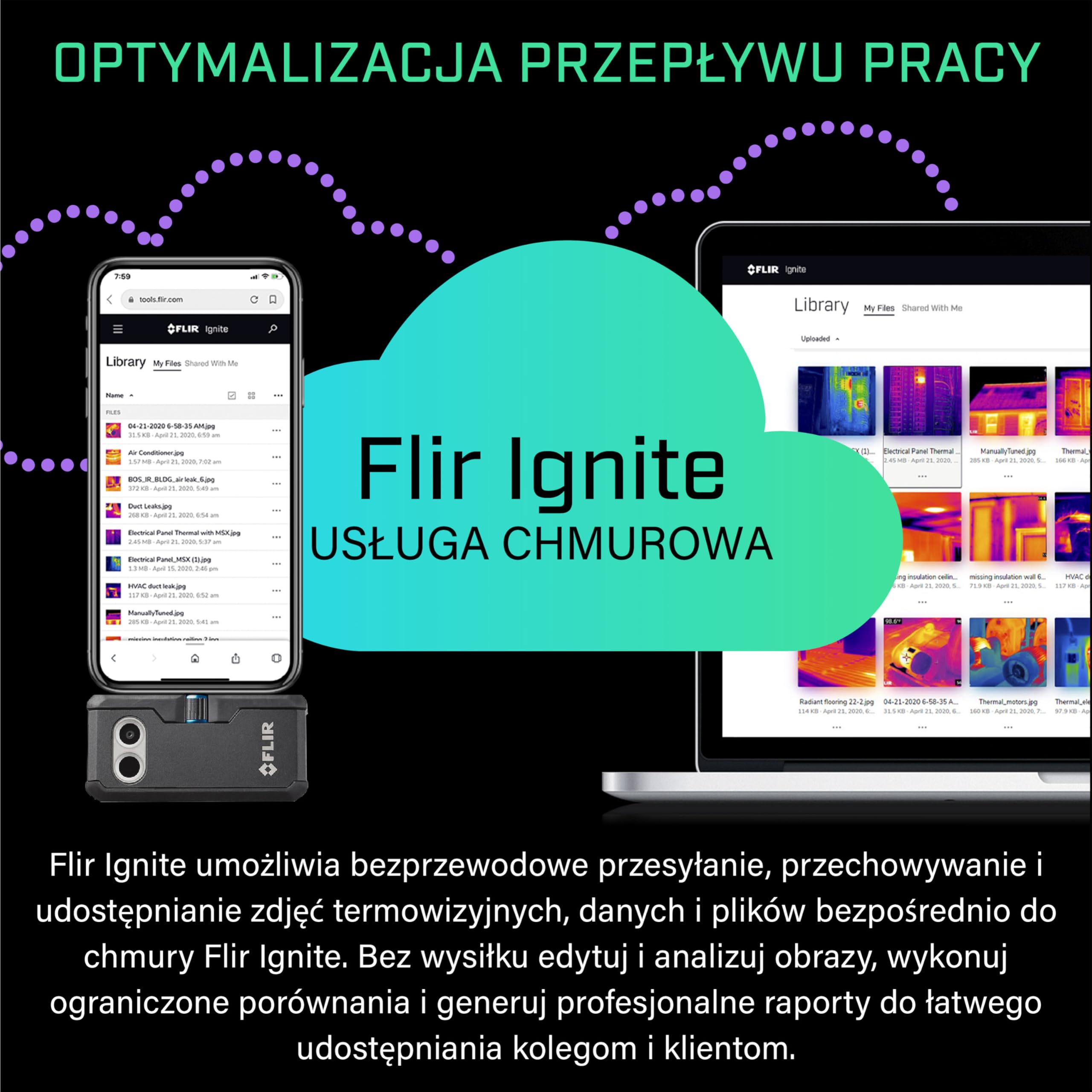 Flir One Pro Kamera Termowizyjna do Android USB-C, 480x360 | USB-C, natywna IR 160x120, MSX, VividIR, wytrzymała budowa, etui, kabel USB