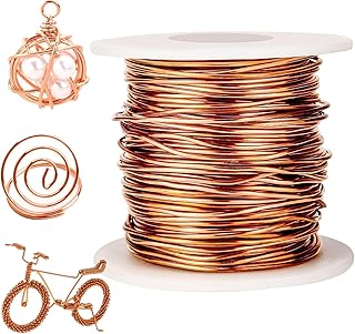 18 Gauge Copper Wire for Electroculture Plant Stakes Copper Mesh Roll Soft Copper Wire for Jewelry Making Copper Coils for Gardening Pure Copper Wire for Plants 1.0 MM Diameter 147 Feet