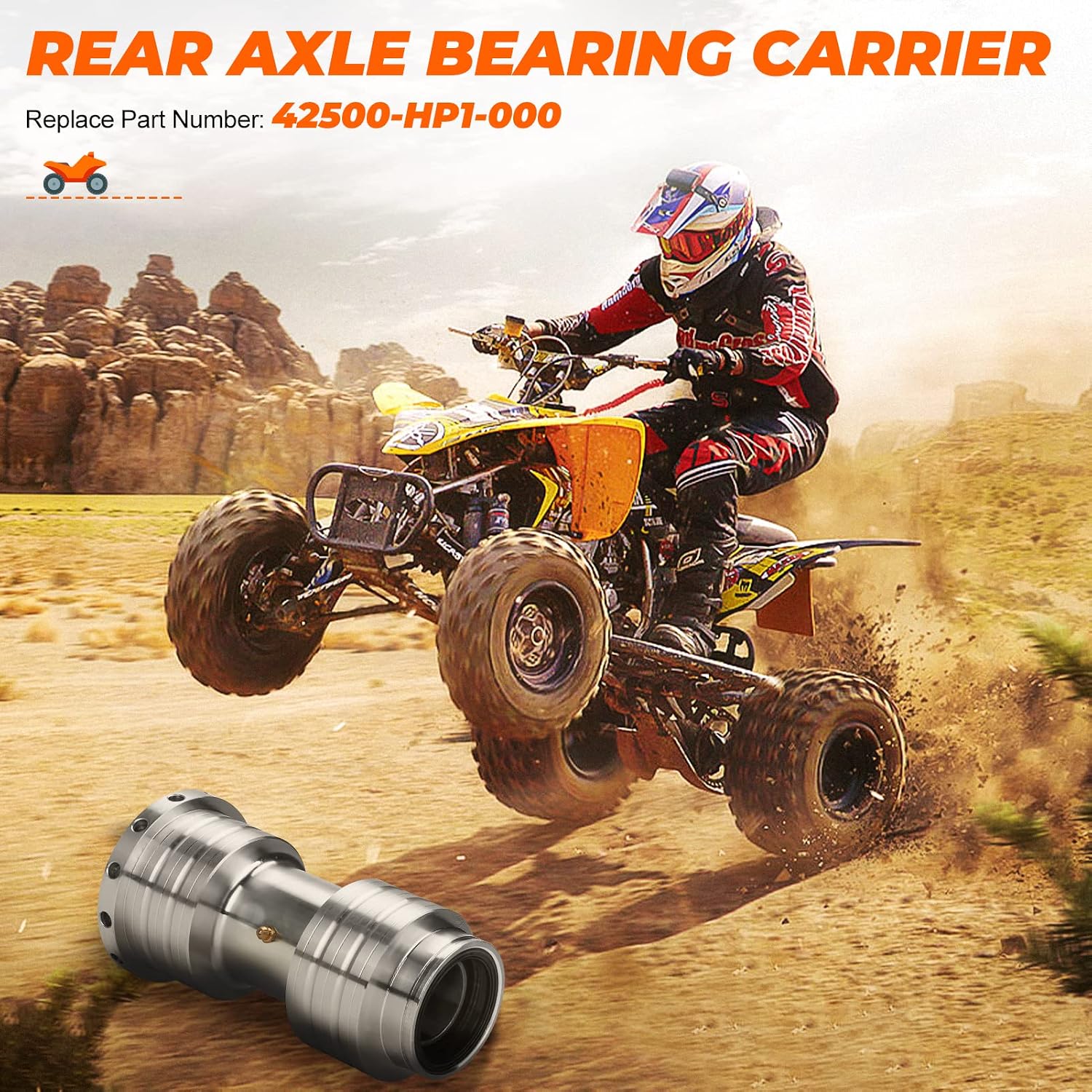 Rear Axle Bearing Carrier Fit for Honda Electric Start 450 TRX450ER / TRX450R 2004 2005 2006 2007 2008 2009 2010 2011 2012 2013 2014 for 42500-HP1-000 ATV CV Axles Carrier