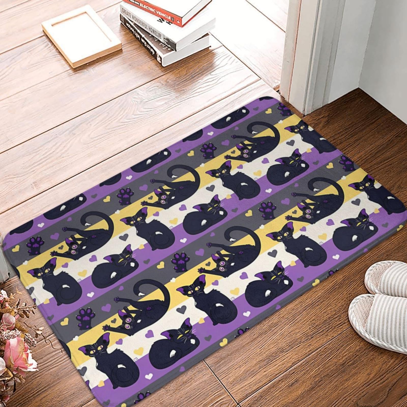 Tapis de décoration de sol chat amusant paillassons pour entrée cuisine