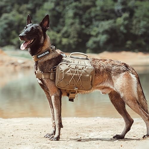 Miniatura 7 de EXCELLENT ELITE SPANKER Dog Pack Hound Dog Saddle Bag Mochila para viajes, camping, senderismo, perro mediano y grande con 2 bolsillos laterales