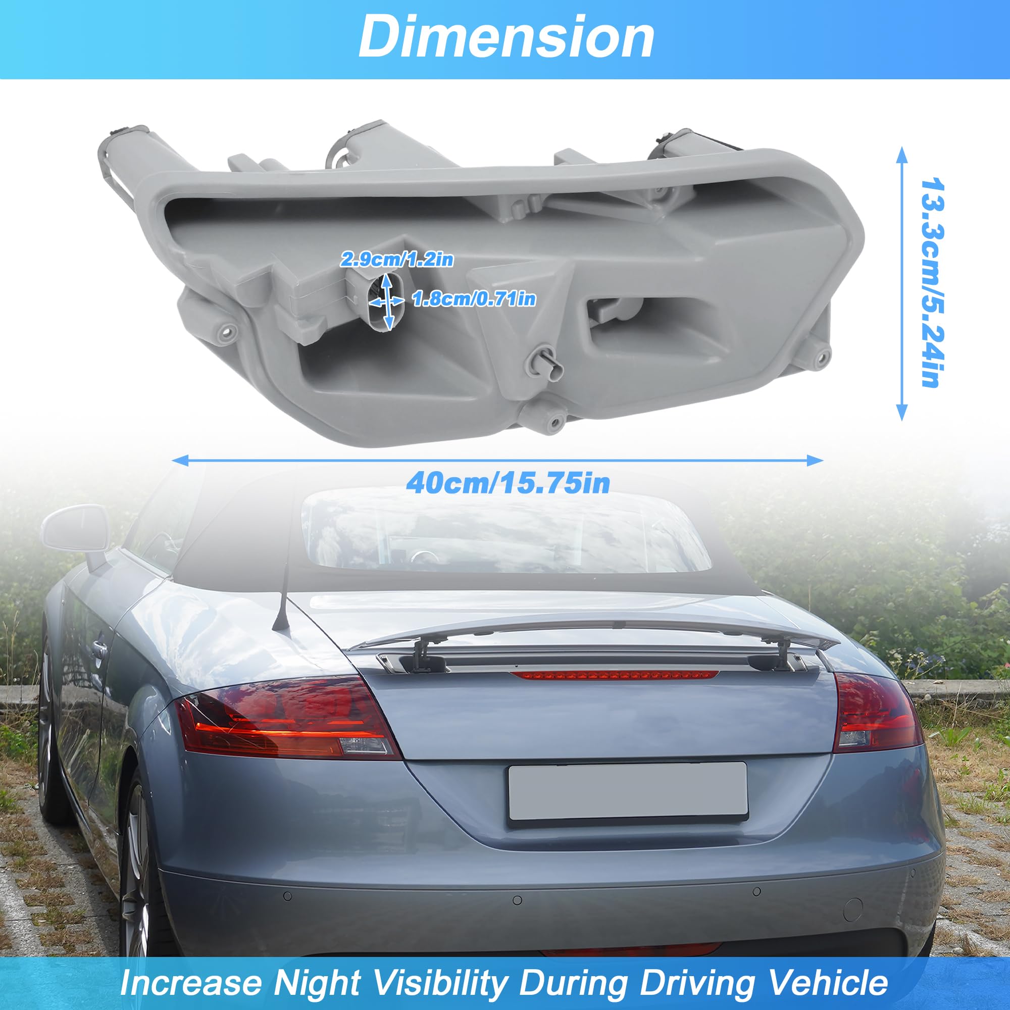 Supporto Portalampade Posteriore Destro per Audi TT MK2 2006-2014 Supporto Portalampade con Spina Presa Lampada Sostituisce 8J0945258A