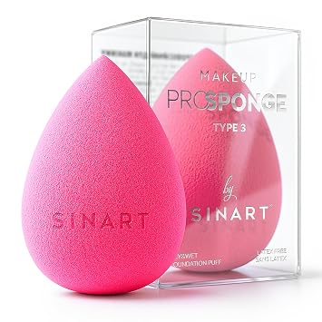 PROsponge | Makeup Sponge for Liquid Beauty Makeup. Premium Latex-Free foam. Foundation, Cream & Powder Blender. Saves Fondation & Streak Free Blending. PINK
