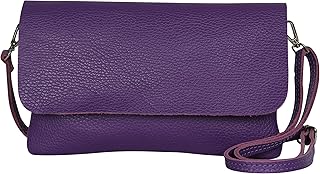 GLX11 - Borsa a tracolla da donna, in vera pelle, con tracolla rimovibile e regolabile, adatta per cellulari e tablet fino a 7 pollici,