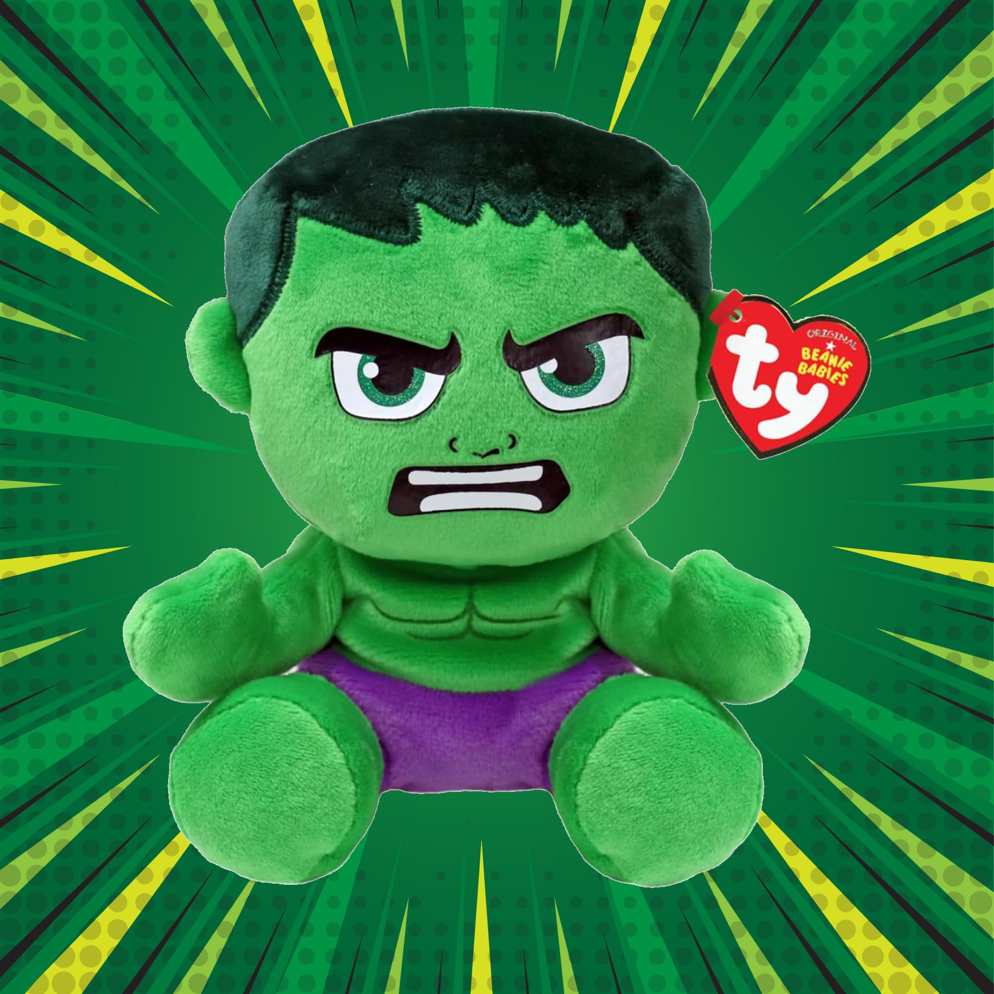 TY Marvel Multipack Groot & Hulk Beanie Babies – Weiche Plüschtiere für Kinder, Babyspielzeug, Sammelbare Kuscheltiere, Plüschfiguren für Kinder