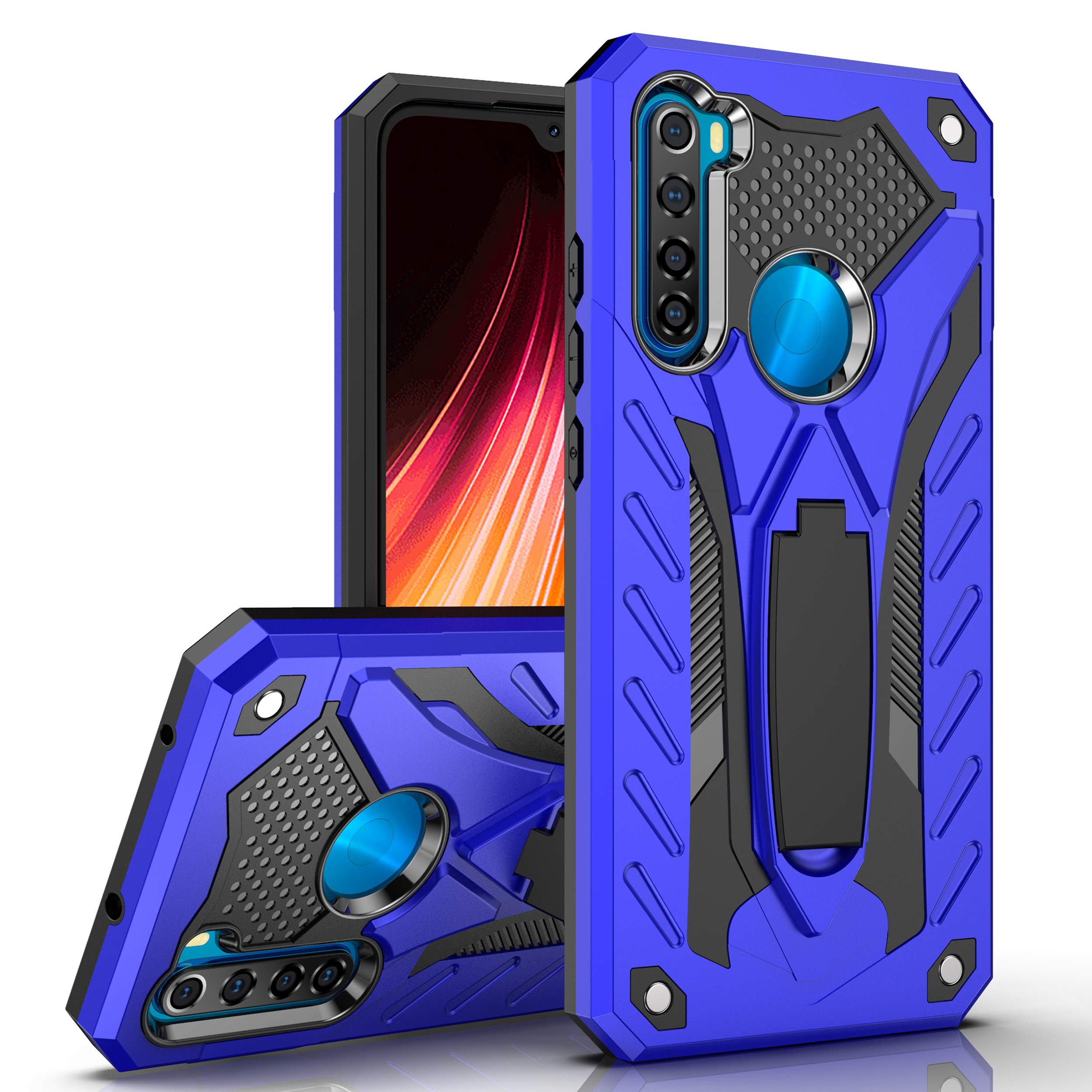 MILAN NICE Phone Case for Samsung Galaxy A11 Heavy Duty Protective Hard Cover Shockproof Certified with Drop Tested with Smartphone Kickstand (Blue)
