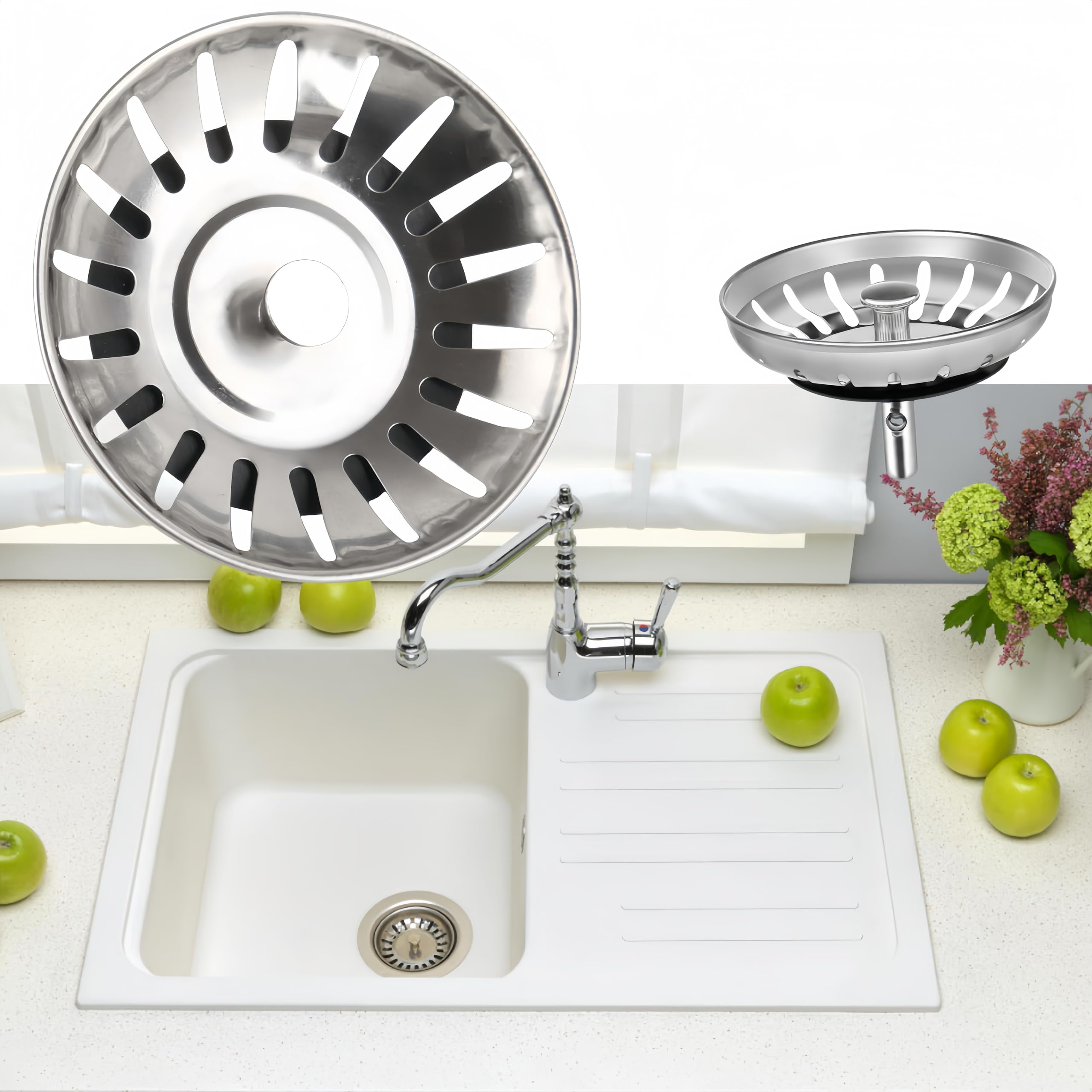 Portascopino Da Parete BGL In Acciaio Inox 304 | Design Quadrato, Cromato | Con Spazzola E Accessori - Foto 9