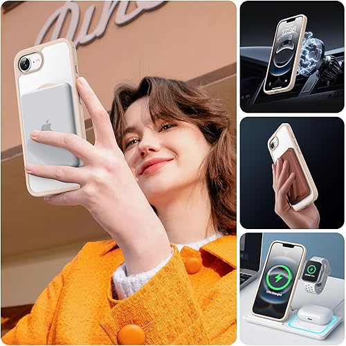 Miniatura 195 de TOCOL Funda magnética para iPhone 15 Pro Max, protección completa mejorada de la cámara, compatible con Magsafe, protección contra caídas, funda