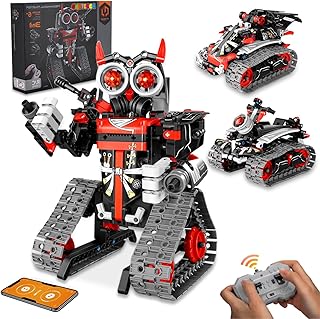OKSTENCK STEM Building Toys for Kids 3 in 1 Remote Control Robot STEM Building Toy Kits 419 PCS RC Construction Engineering Learning Toys Set Gift for Age 6, 7, 8, 9, 10, 11, 12+ Years Old Boys Girls