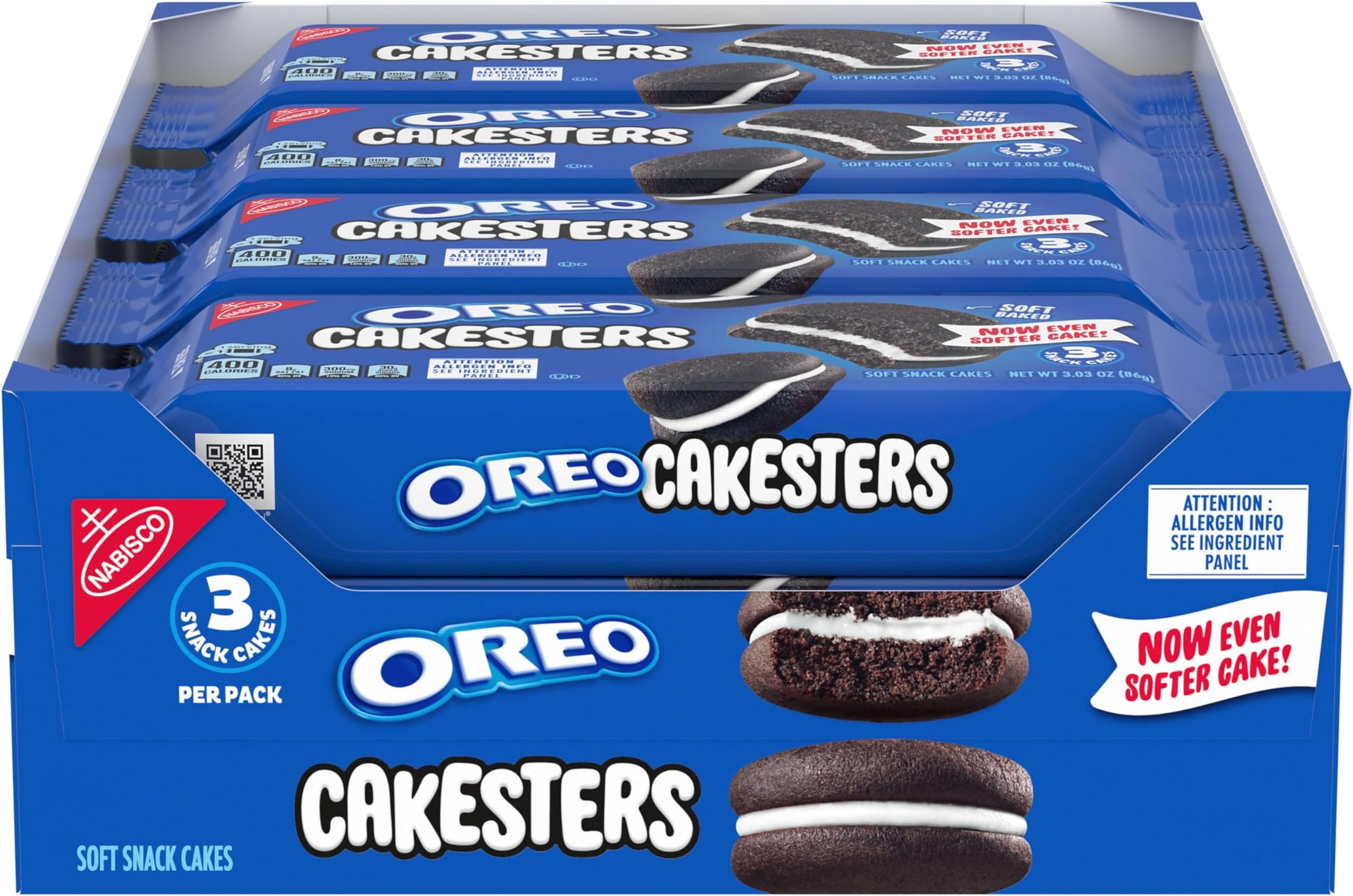 Cakesters Soft Snack Cakes 8-3 oz Snack Packs