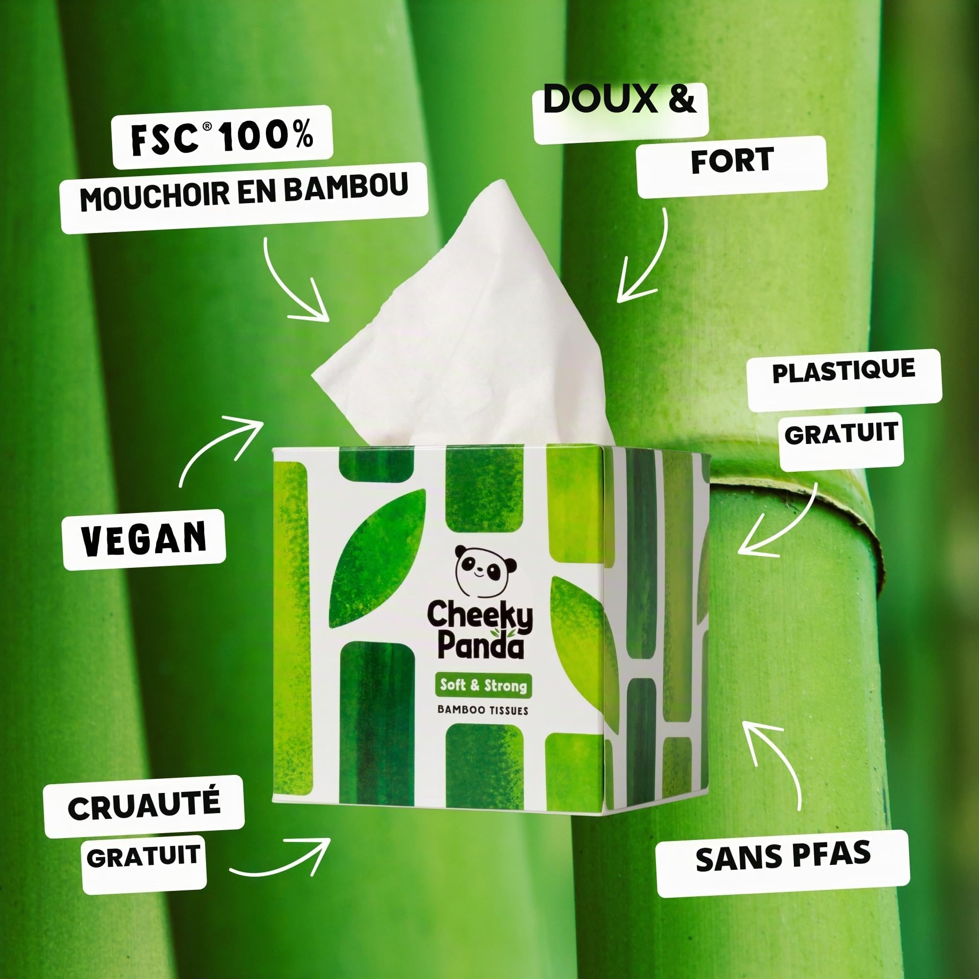 The Cheeky Panda Résistant & Durable (56 unité (Lot de 12))