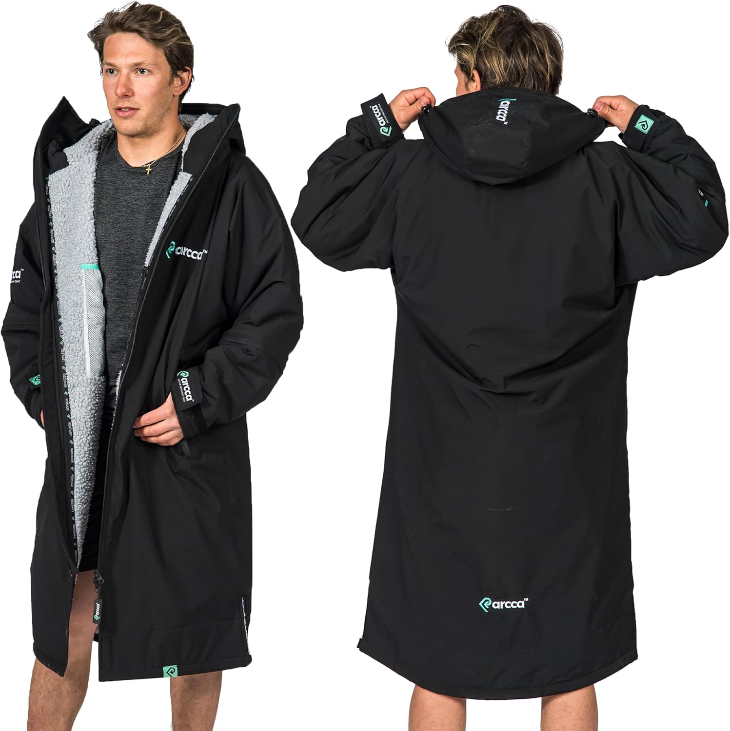 PARCCA Waterproof Oversized Parka Jacket & Adult Change Robe, Kayaking, Surfing, Swimming, Camping, Outdoor Sports Activities