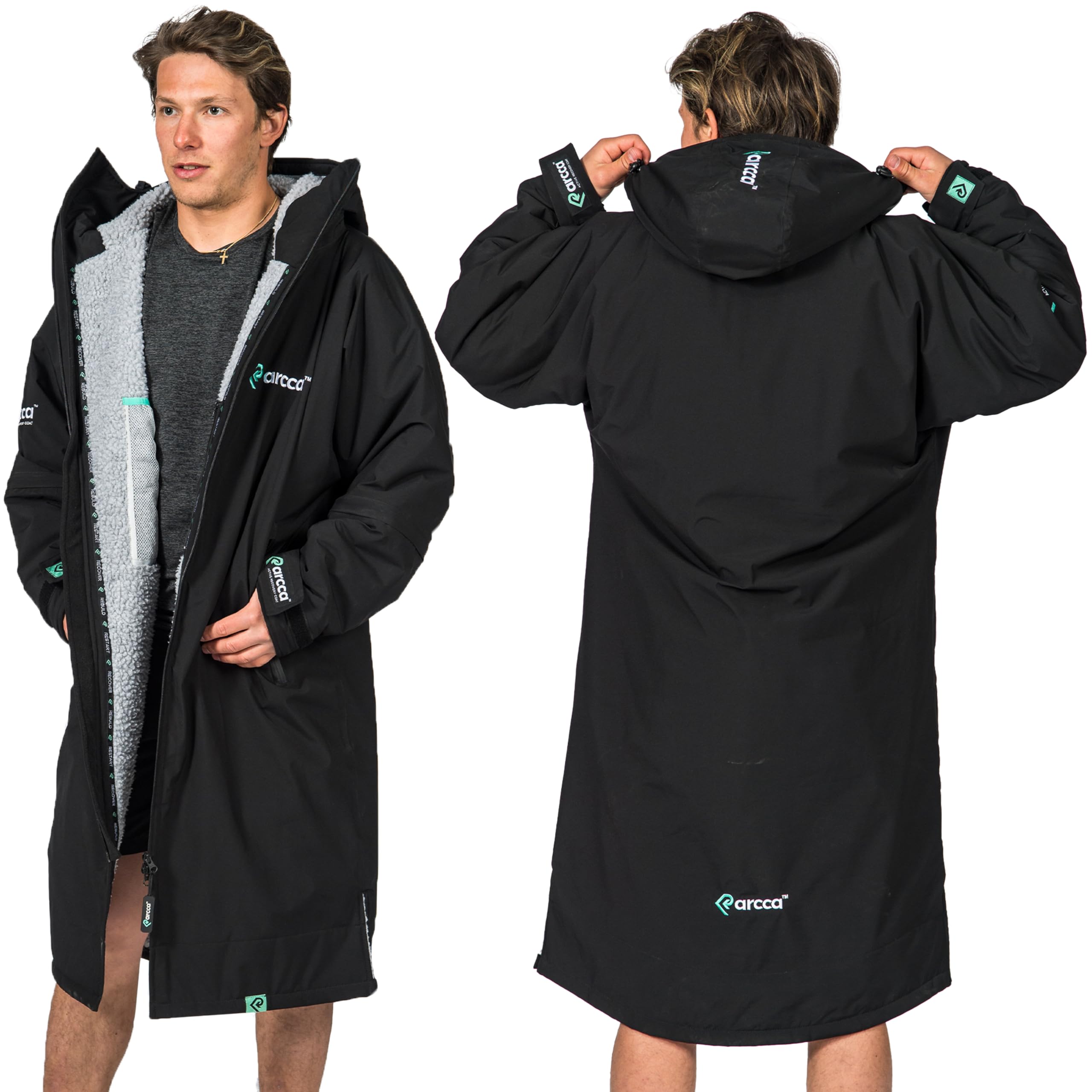 PARCCA Waterproof Oversized Parka Jacket & Adult Change Robe, Kayaking, Surfing, Swimming, Camping, Outdoor Sports Activities