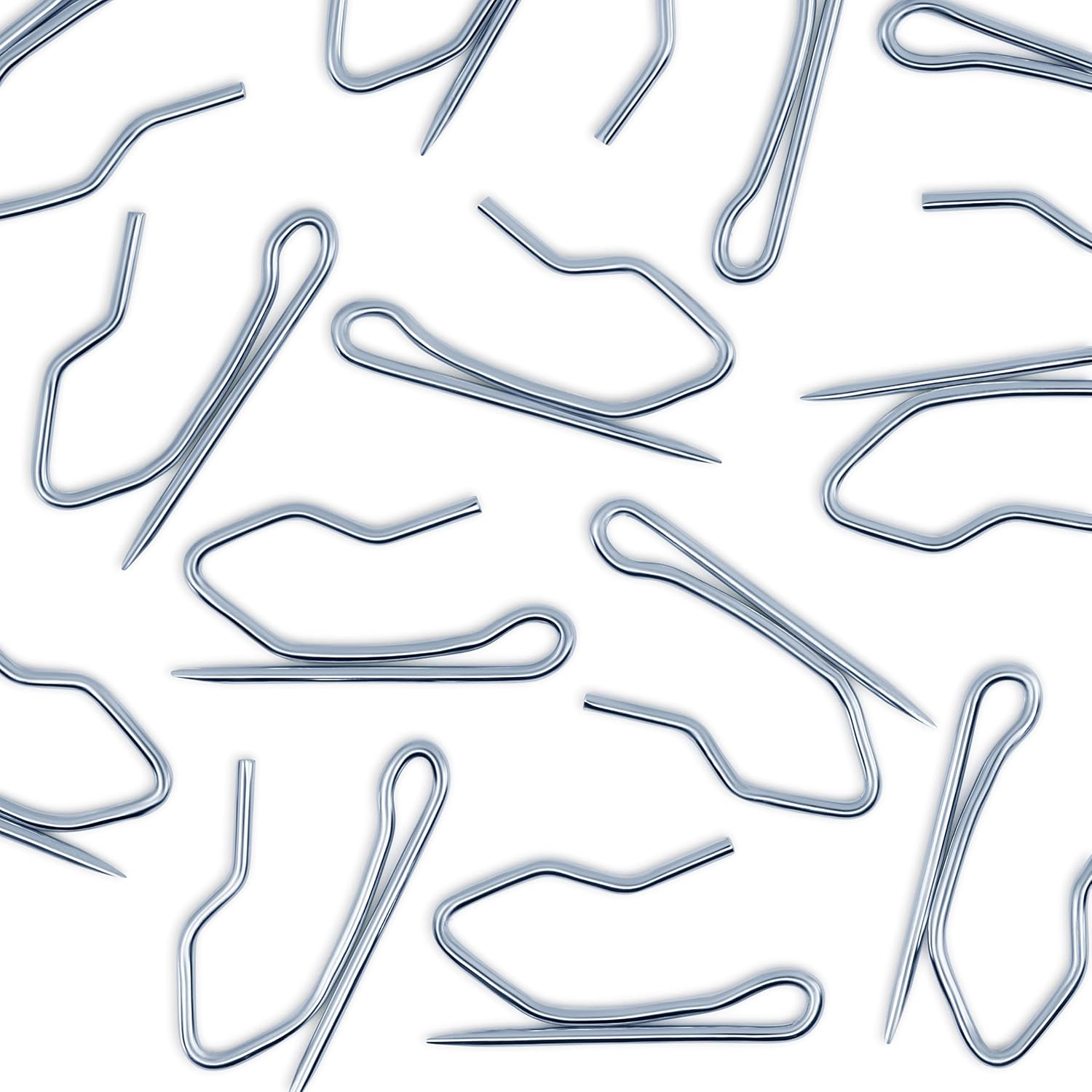 Dritz Home 44328 Pin-On Drapery Hooks (56-Piece), Silver