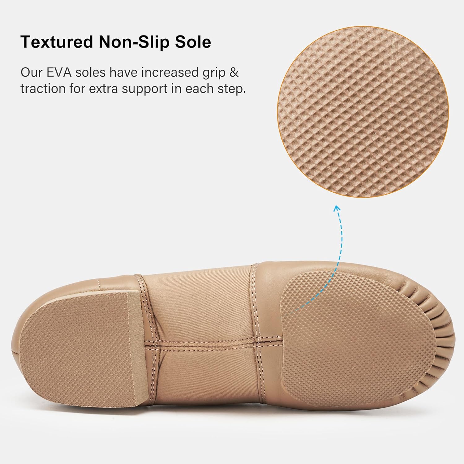 Stelle Jazz Shoes for Women Men Leather Upper Slip-on Dance Shoes Unisex - Image 4