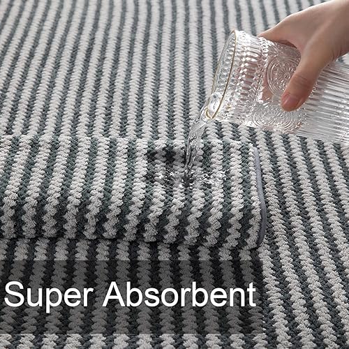 Miniatura 4 de CHINO Toallas de baño, 4 toallas de baño grandes de color gris oscuro de 35 x 70 pulgadas, toallas de baño extragrandes de microfibra suave XL,