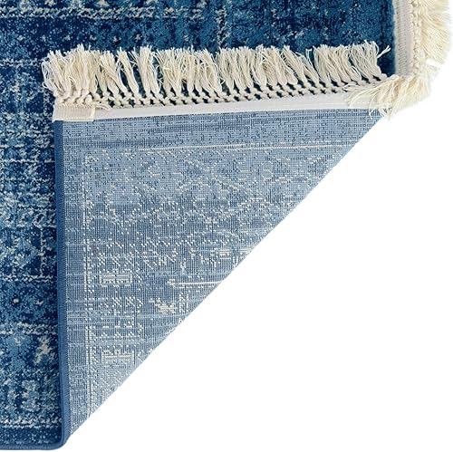 Miniatura 9 de Rugs.com Kennedy Collection Alfombra  Alfombra mediana azul de 9 x 12 pies perfecta para salas de estar, comedores grandes, planos abiertos