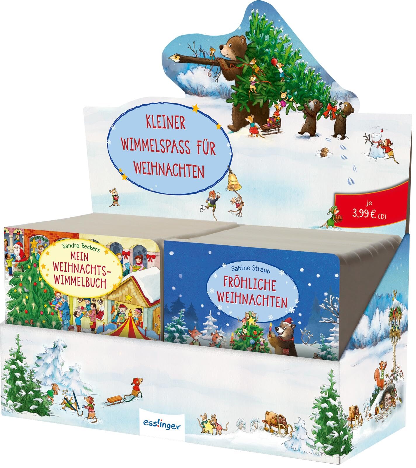 Weihnachts-Mini-Wimmelbox Display: Display mit 2 x 10 Expl. | Wimmelbücher für Kinder ab 2 Jahren
