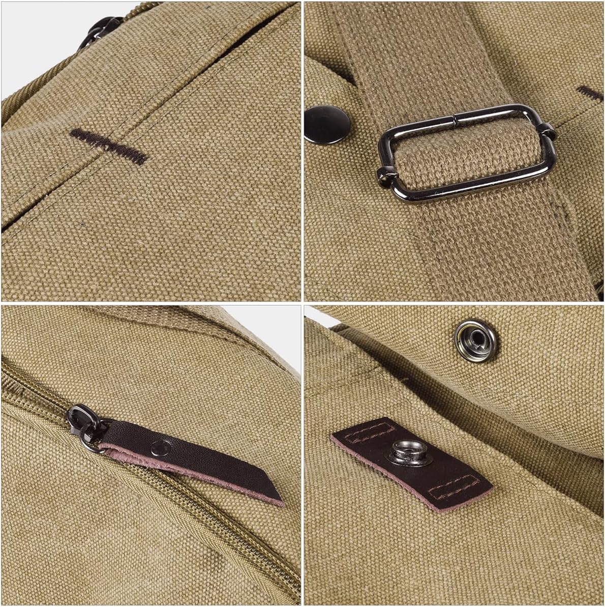 Canvas Vintage Messenger Bag Mini Crossbody Bag Shoulder Bag for Men, Small Messenger Satchel Bag Purse for Women - Image 7