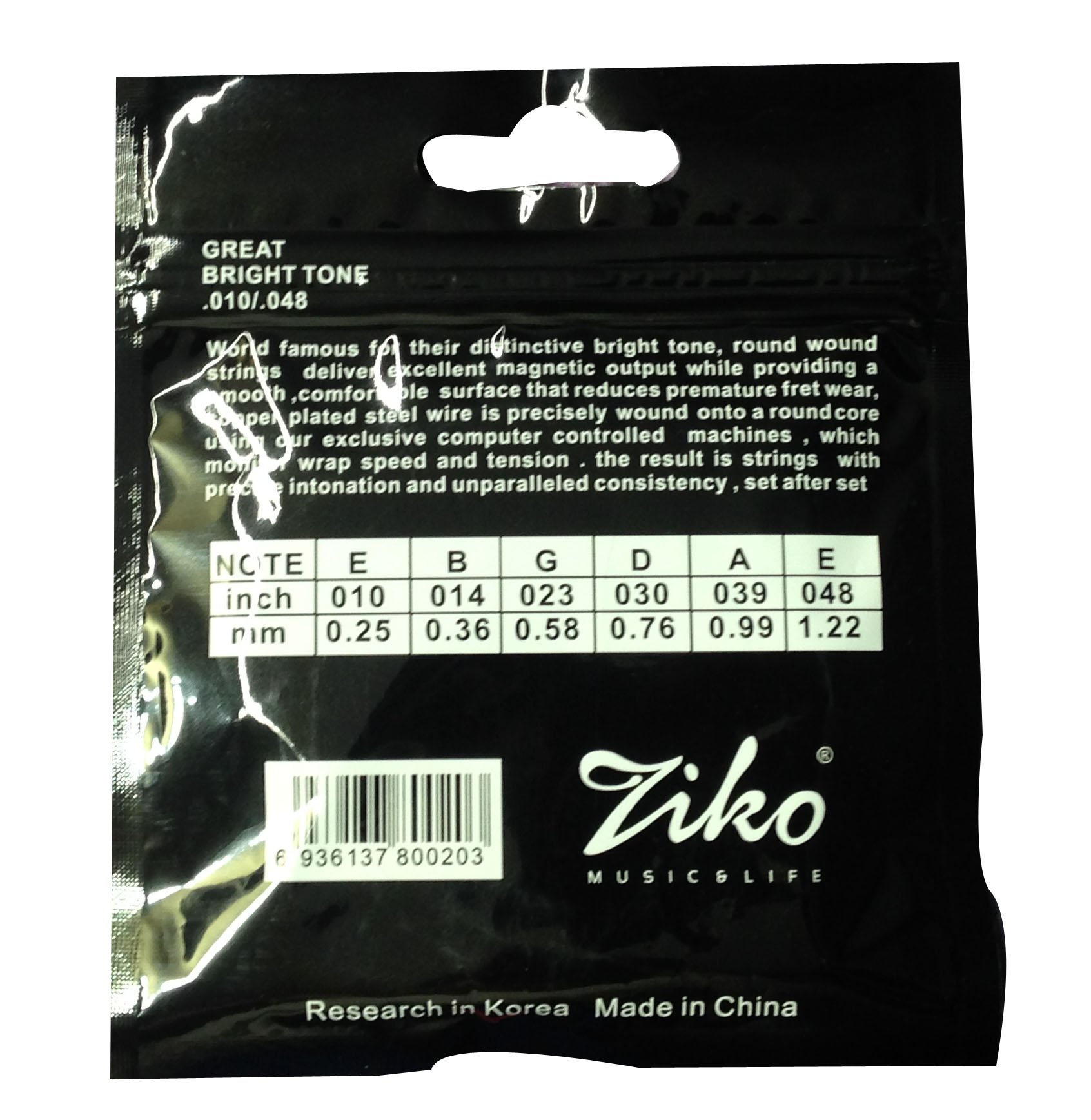 Dhingra Musicals Ziko Extra Light Acoustic Guitar strings DAG-010