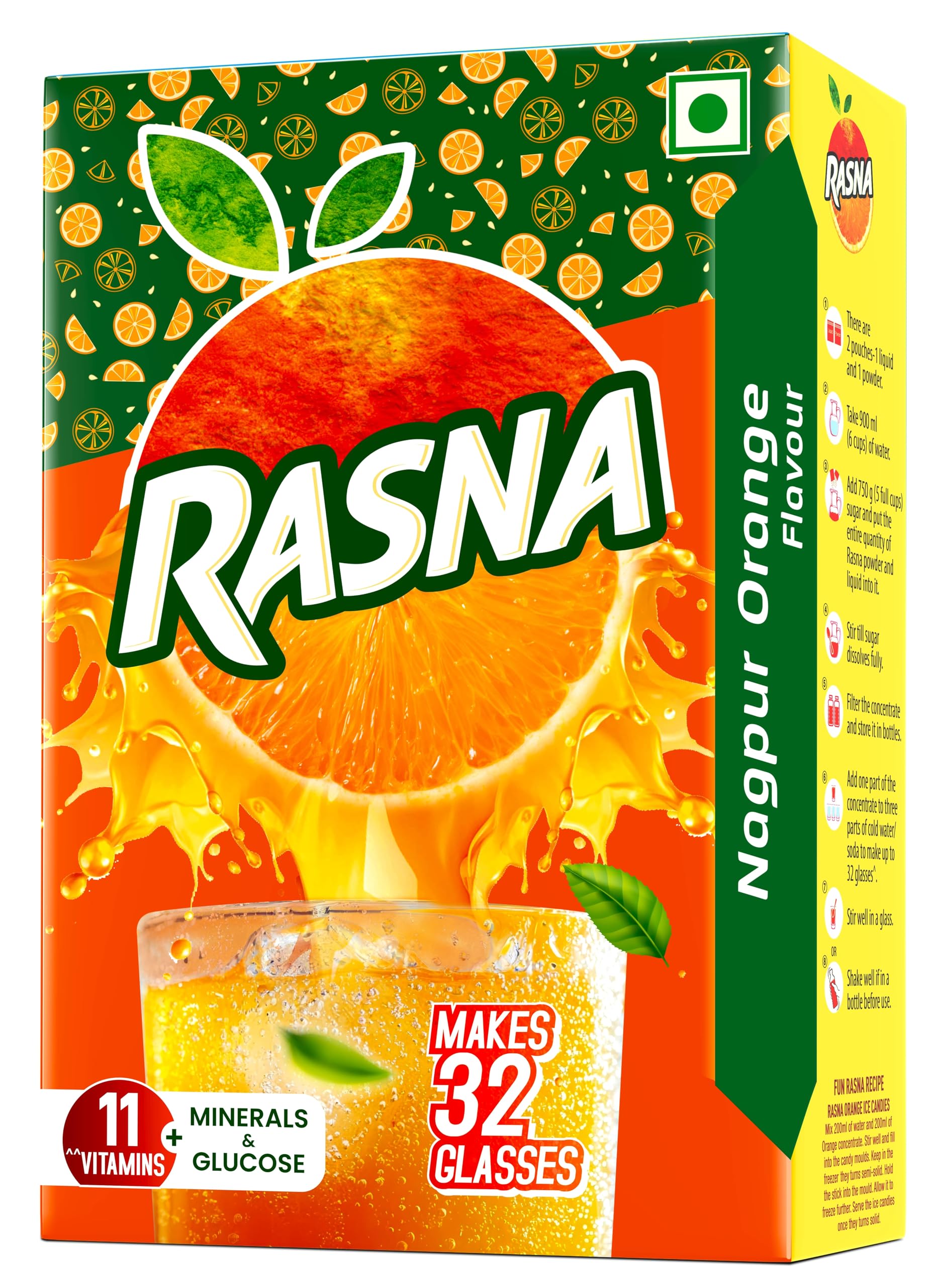 Fruit Fun 32 Glass monocarton, Nagpur Orange Pack of 5