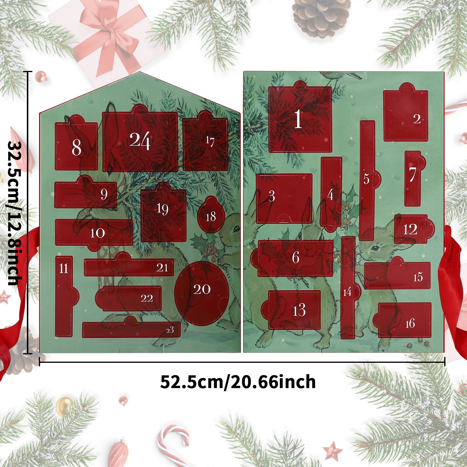 CHARMCODE Calendario de Adviento de maquillaje de 24 días-2025, juegos de maquillaje de Navidad para mujer