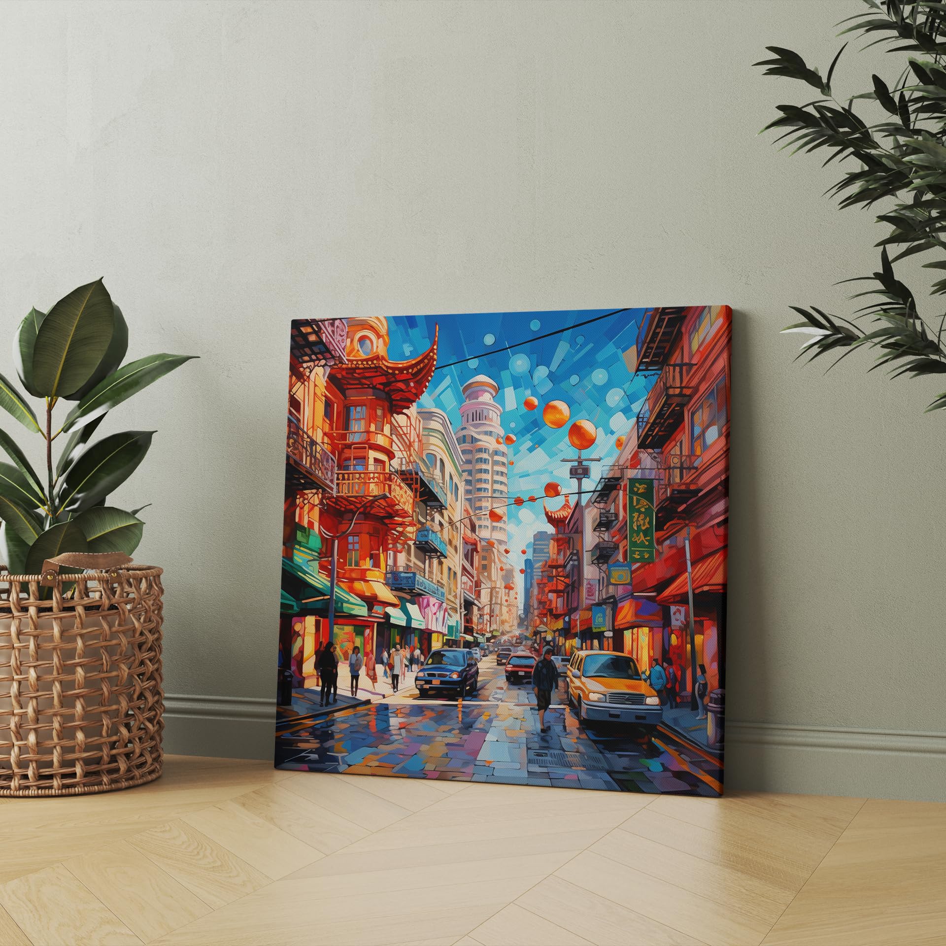 Painted Anarchy San Francisco's Chinatown obraz akrylowy wydruk na płótnie, 30 cm x 30 cm