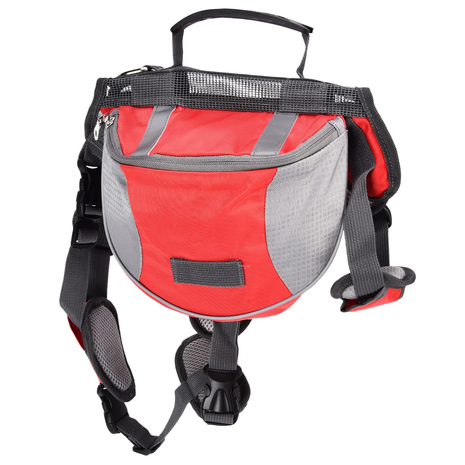 Zoeyilan Dog Saddle Bag Backpack, Dog Backpack, Dog Saddlebags Pack, Adjustable Dog Saddle Bag with Side Pockets for Hiking, Travel, Camping, Training (M)
