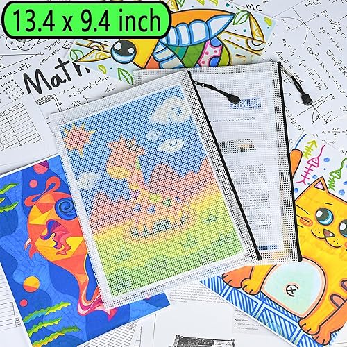 Miniatura 6 de AUSTARK 20 bolsas con cremallera, bolsas de malla de PVC con cremallera, bolsas de almacenamiento para juegos de mesa, bolsas de almacenamiento