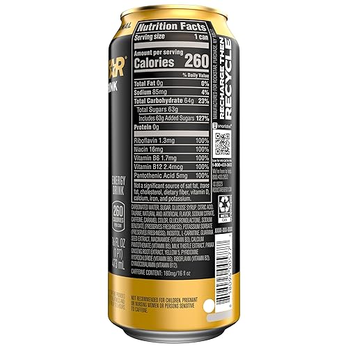 Miniatura 2 de Rockstar Bebida energética original lata de 16 onzas líquidas