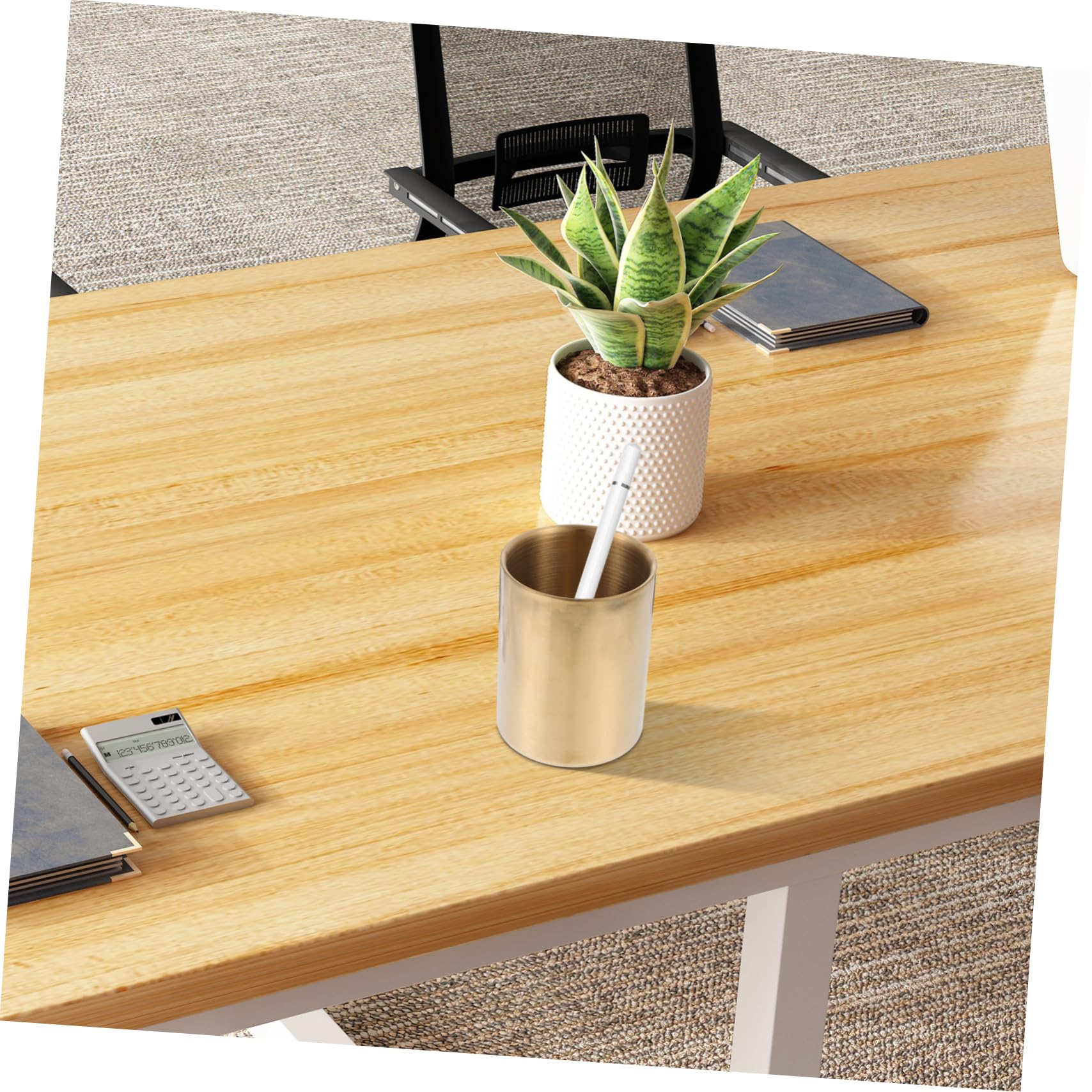 OSALADI 4 Pezzi Portapenne Inossidabile Elegante Organizer per Scrivania Portapenne Multi per Design per Ufficio e Casa
