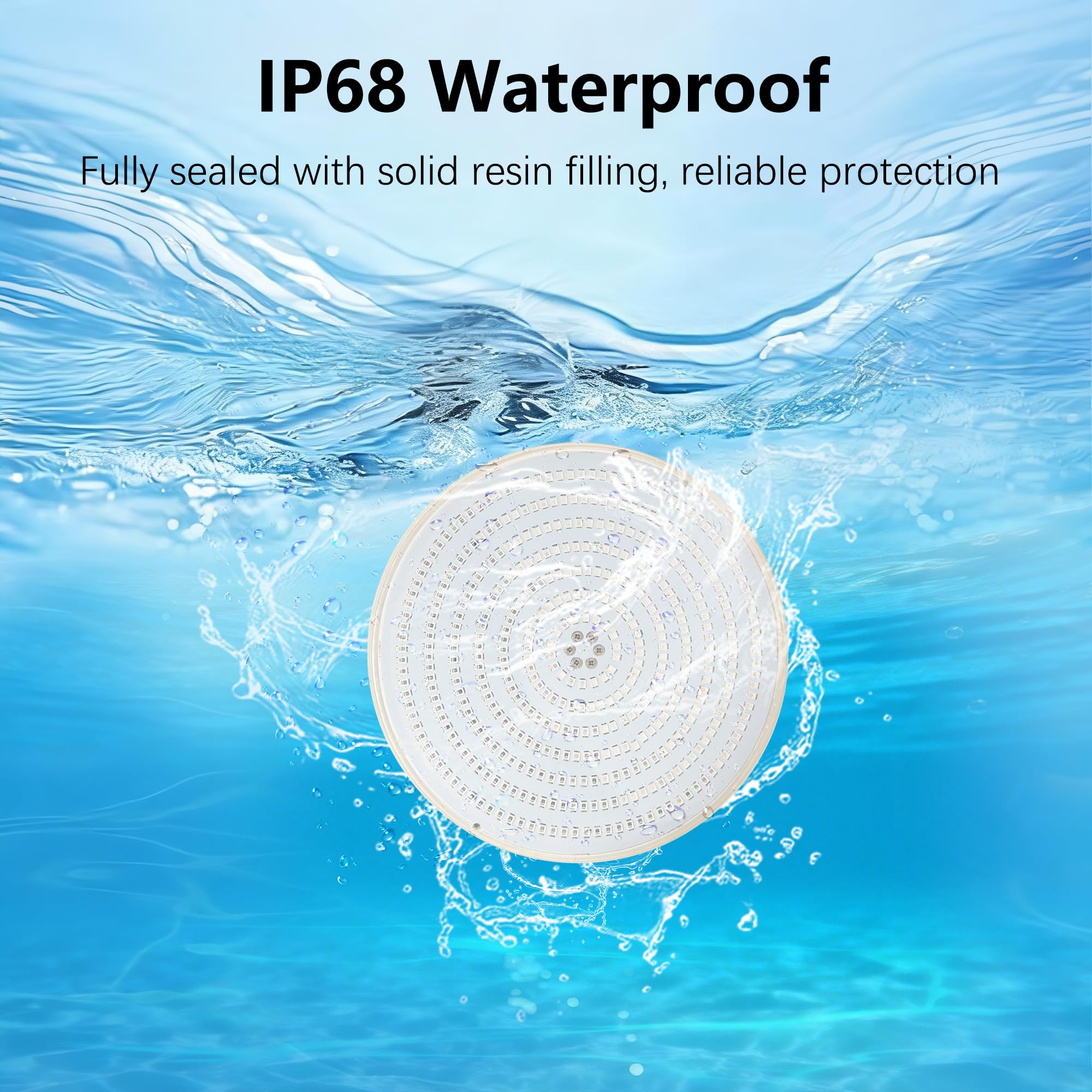 35W Foco Piscina LED RGB PAR56 Extraplano, Lámpara Subacuática Multicolor Regulable 1400lm, Temporizador 2/4/6H, Luz Piscinas Impermeable IP68 Relleno Resina con Control Remoto,12V AC,Pack de 2