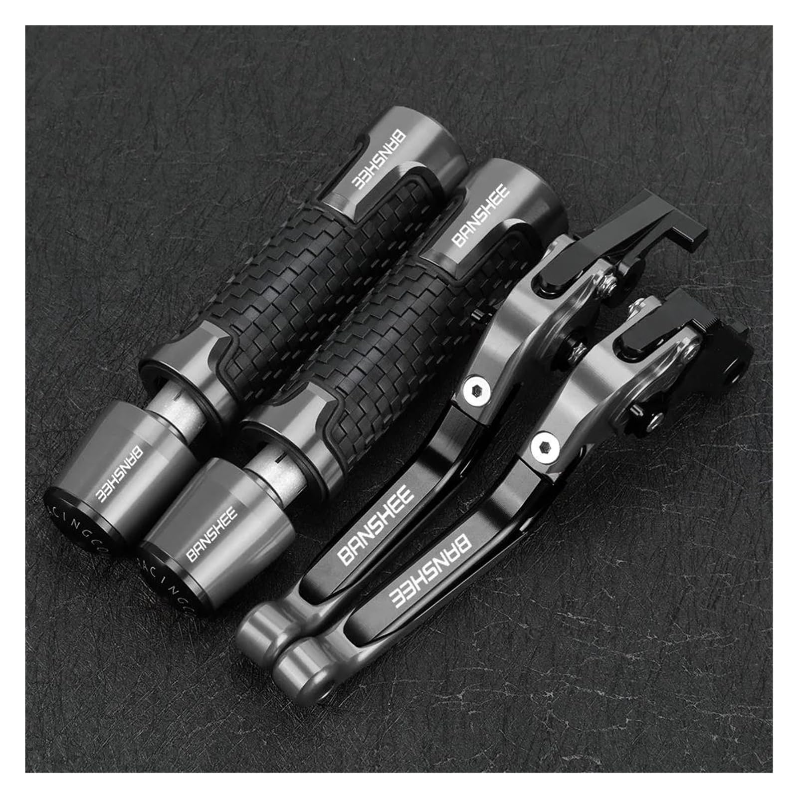 Dla Yamaha YFZ50 YFZ350 Banshee 350 2002-2008 Uchwyty Motocyklowe, Uchwyty DźWigni(Gray)