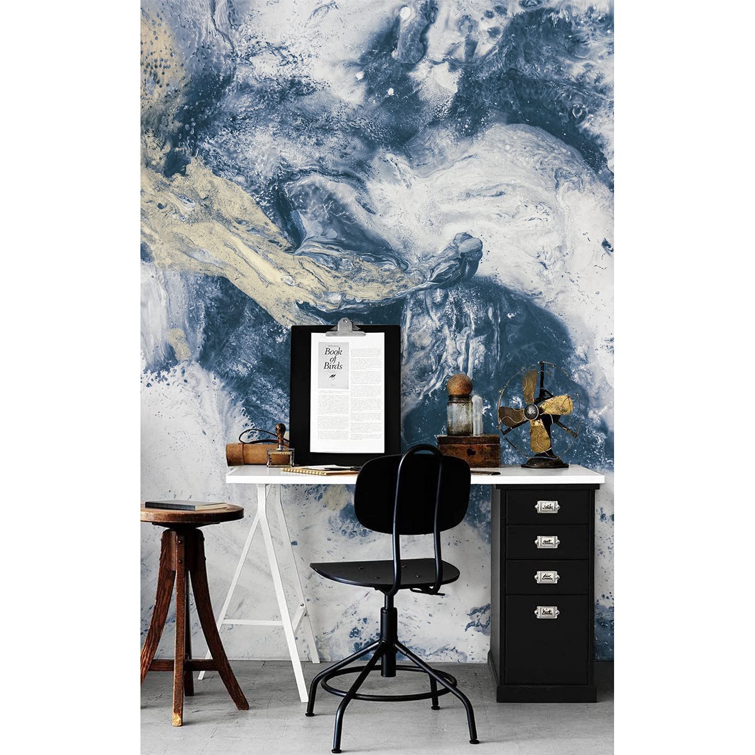 Revêtement mural intissé marbre 152x104cm pour rénovation