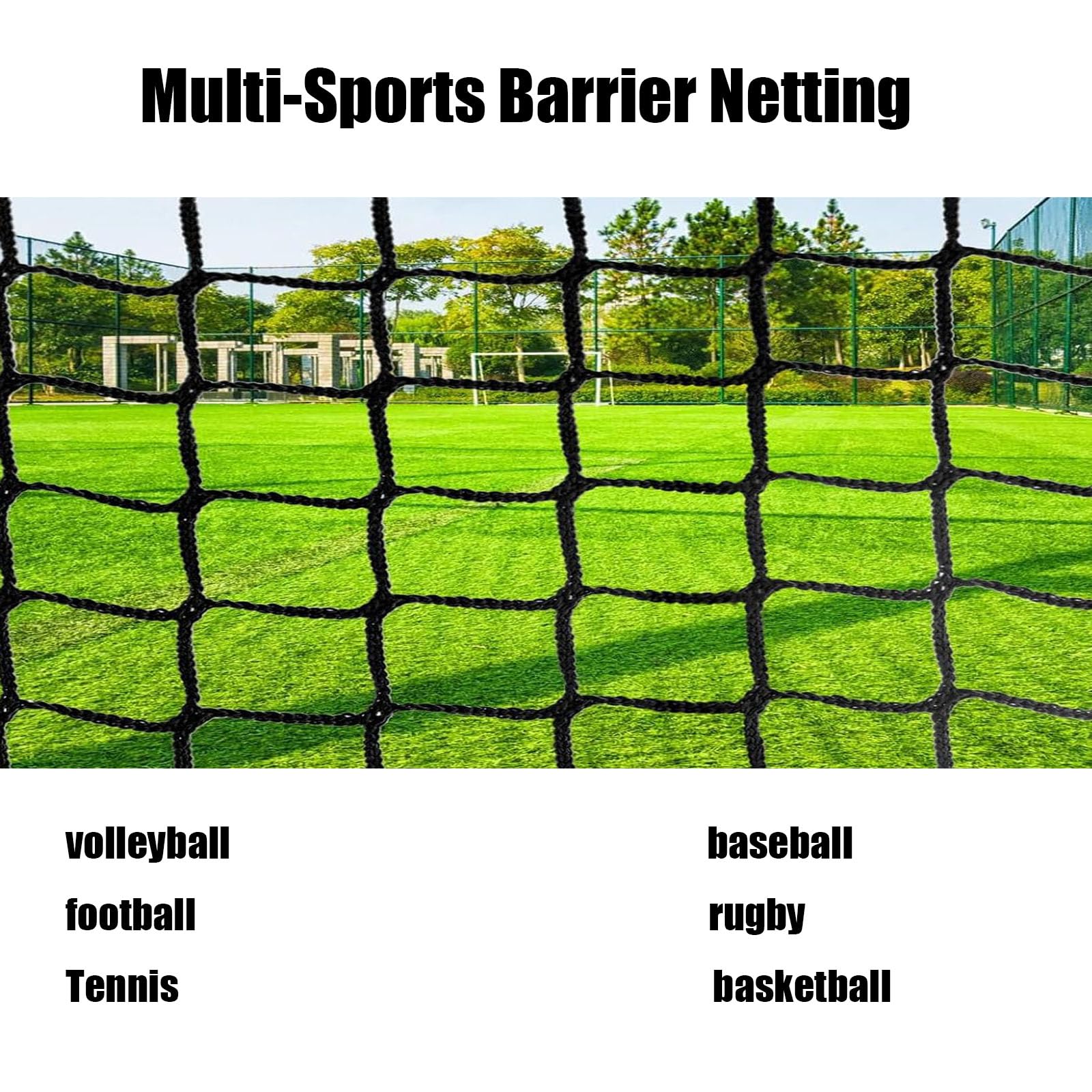 Redes De Protección Contra La Seguridad De La Espalda De Béisbol, Redes Deportivas, Red De Cuerda Protectora Multipropósito De Poliéster, Heavy duty knotless net, patio trasero movimiento (Size:1x10m)