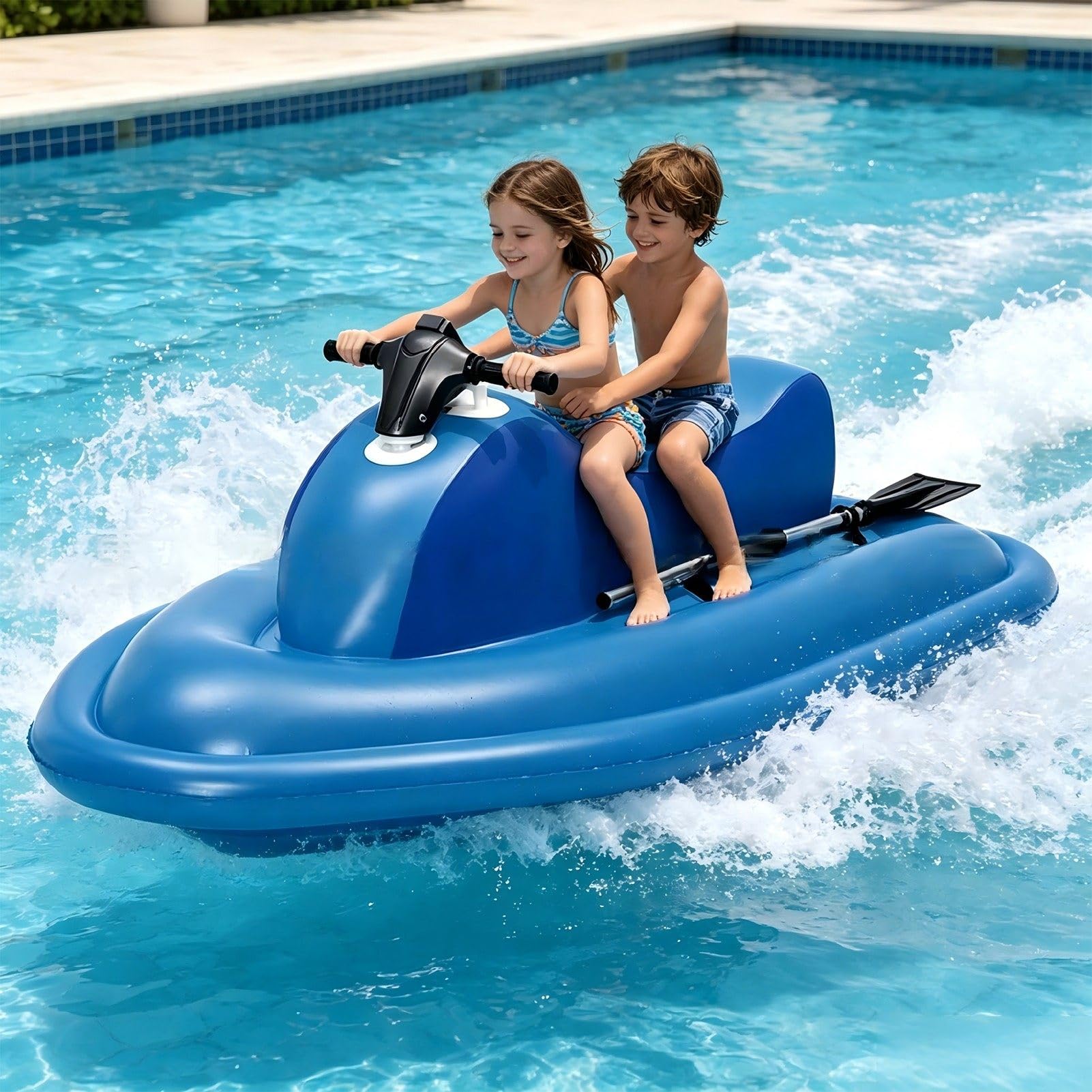 ExoticaBlend Upgraded 2-Person Inflatable Jet Boat,500 w 700 w Brushless Electric Water Surf Boat,Inflatable Foldable Motorboat,Water Inflatable Boat Motorboat Nothruster