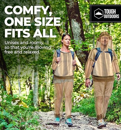 Miniatura 3 de Chaqueta, capucha y pantalones protectores de insectos. Ropa de malla repelente de mosquitos para hombres y mujeres. Traje de malla a prueba de