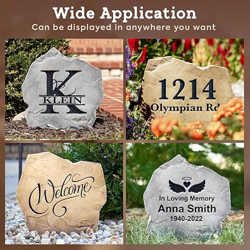 Miniatura 7 de Personalized Address Stone - Address Marker - Sandstone Color - Address Marker - 15 W x 15 H